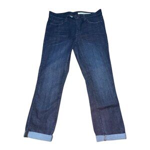 DKNY Jeans Dark Wash Cropped Denim Jeans-Blue- Size 8-GUC